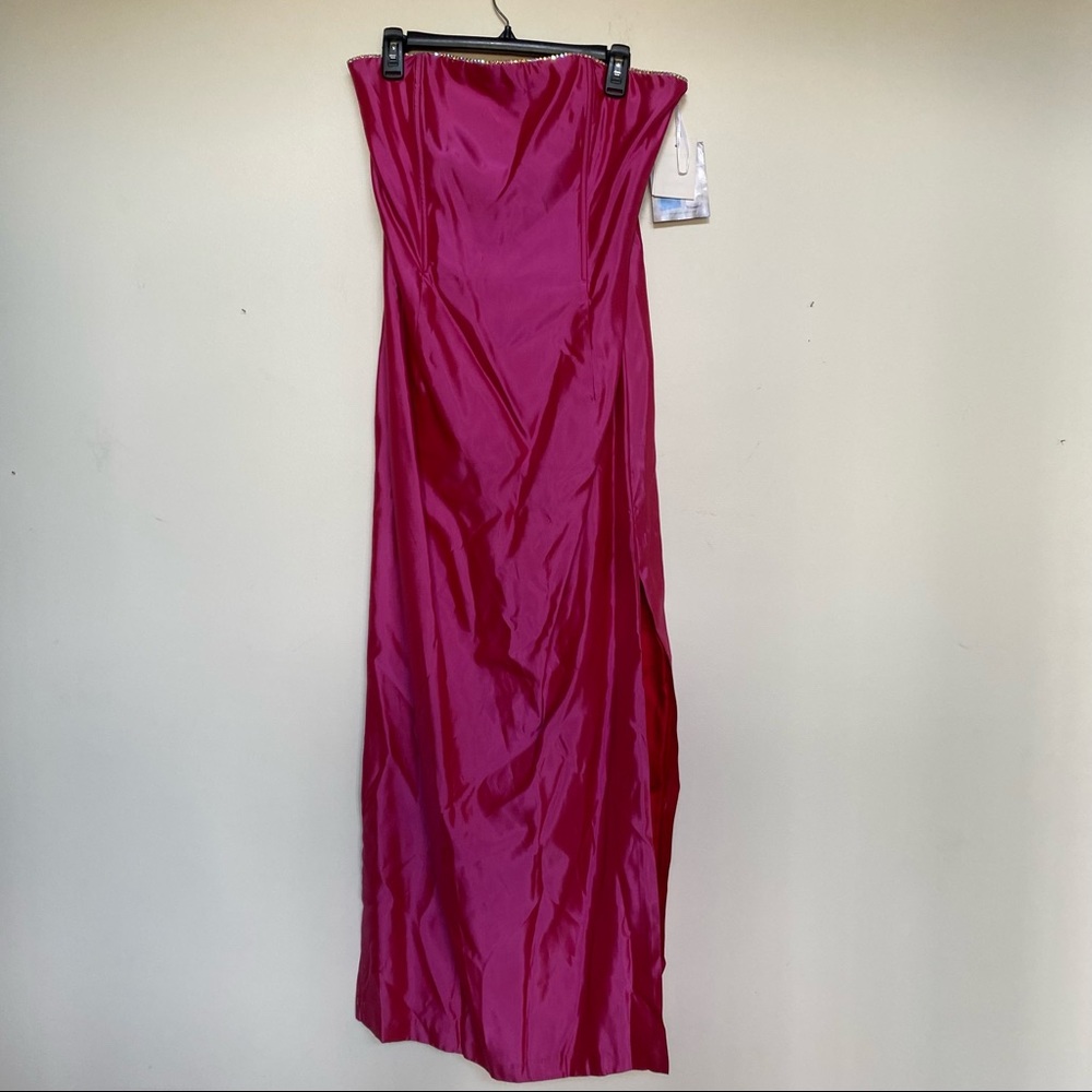 Jessica McClintok for Gunne Sax Pink Strapless Corset Bodice Formal Dress